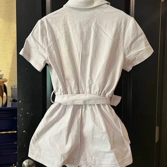 Charlie Holiday White Romper Utility - Picture 3 of 3